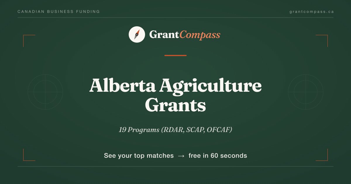 Alberta Agriculture Grants 2026 | 19 Programs (RDAR, SCAP, OFCAF ...