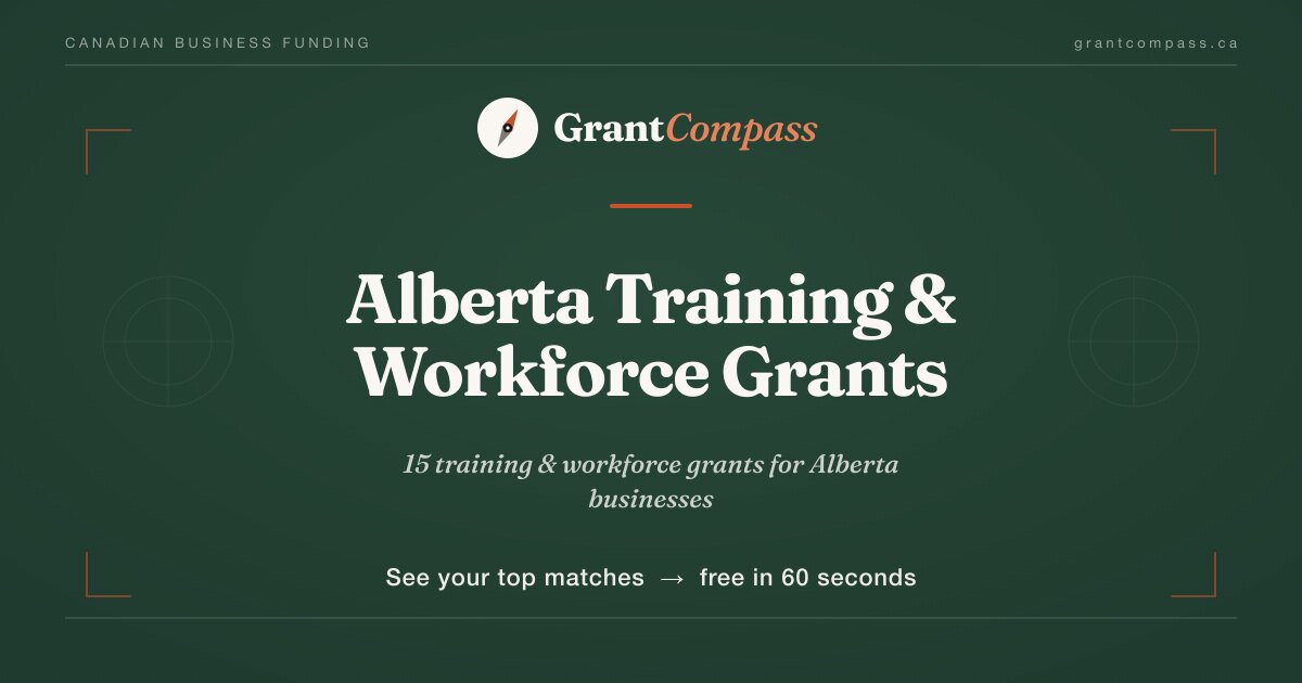 Alberta Training & Workforce Grants 2026 | 12 Programs | GrantCompass