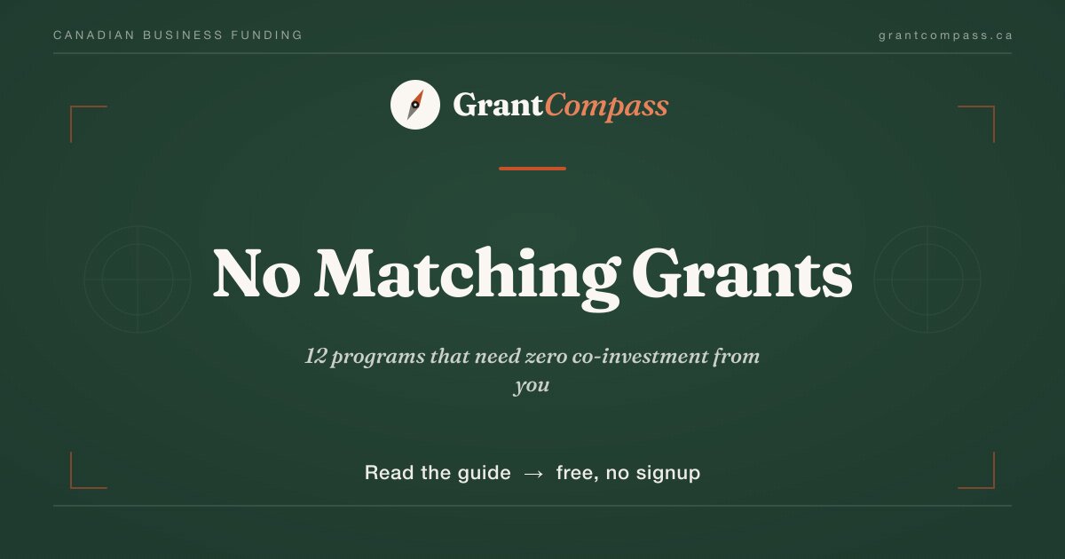Top 12 Canadian Grants With No Matching-Funds Requirement — GrantCompass